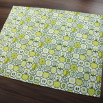 ～40cm×60cm【サイズオーダー】ランチョンマット(北欧調丸いフルーツ(グリーン))