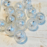 シルバー in クリアビーズ 20mm  8個