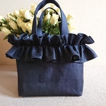 💟専用ページ◆再販◆   M☆デニムフリルバッグ👜フリルたっぷり‼️内側は満天の星☆