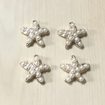 GOLD PEARL STAR FISH CABOCHON