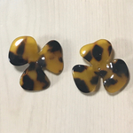 TORTOISE FLOWER ACRYLIC CABOCHON BEADS PARTS