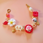 専用ページ🌹乙女のブレスレット🌹真珠とお花＆レトロ2way耳飾り