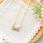 【受注製作】*お花のリボンネックレス*