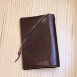 文庫サイズ　ブックカバー★ブラウン　手縫い