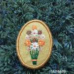 お花の刺繍ブローチ✴︎428