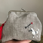 パリの刺繍がま口ポーチ♪②