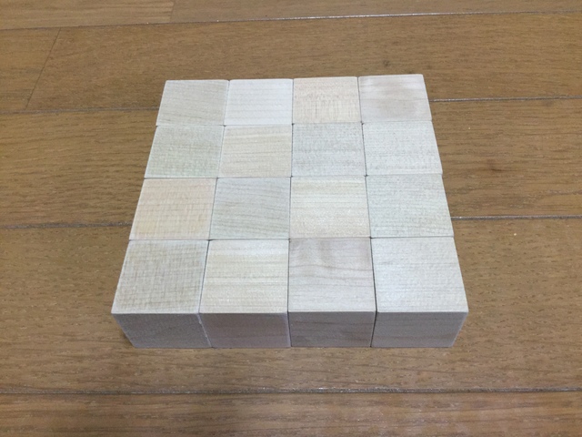 訳あり 青森ひばの立方体積み木16ピース 3cm基尺 ニキーチン ハンドメイドマーケット Minne