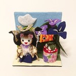 ちりめん細工「ねこ🐱かぶと」ミニ置物 飾り