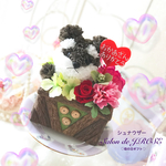 母の日 シュナウザー プリザーブドフラワー