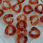 【6個】 べっこう プラスチックチェーン 