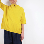 Kimamaフードバルーンシャツ（木綿 山吹）【受注生産対応】