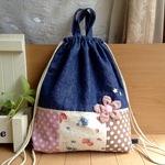 【LLサイズ】お花のリュック型体操着入れ
