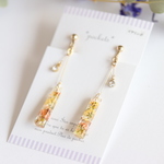 flowerロングステックお花畑のイヤリング/ピアス