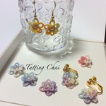 春花 タティングレース ピアス/イヤリング