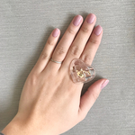 clear heart ring