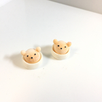 (2個入り)可愛いクマのラテアート風パーツ