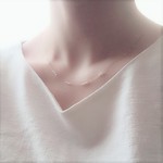 小粒淡水パールのラインネックレス　14kgf　
