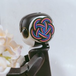 ロボホン　耳飾り　ロボホンと一緒に日本の伝統美を！　水引製　チベット