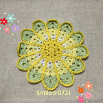 お花コースター🌼イエロー・２枚セット
