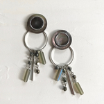 2wayシェルボタンしゃららピアス