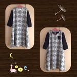 【Ladies☆Ｍ】Ｖネックモノトーンワンピース☆maffon生地