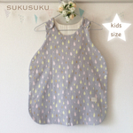 【kids size】６重ガーゼスリーパー＊しずく＊グレー