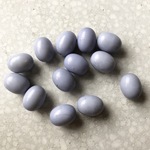 【B品】12こ ヴィンテージ アクリル オーバルビーズ ラベンダー 16mm 