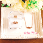 risa様専用ページ💎✨スワロフスキー✨truelove knotネックレス&リング💍のセット✨グルーデコ ピンクゴールド FRED風