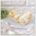 親指姫のおめかし★Baby Sandal★♡ふんわりリボンのマカロンサンダル♡LEMON