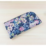 L字ファスナー長財布　～flowerｓ　ネイビー 