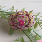 お花の刺繍ブローチ♪【G】