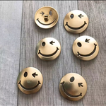 6個♡スマイルコンチョ♡ニコちゃん ボタン ヘアゴム