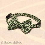 唐草りぼんの首輪（緑）