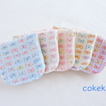 🎀パステル バタフライ🎀ふわっふわの８重ガーゼハンカチ♪５枚セット