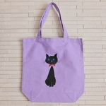 SALE! tote bag - クロネコさん　lavender