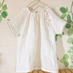 【izumi-da様ご予約品】セーラーカラーブラウス*リネンのｗガーゼ*120