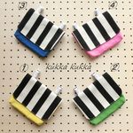 マチ付き移動ポケット~モノトーンストライプ×４カラー～