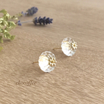 <感謝セール>クリアビーズの花ピアス
