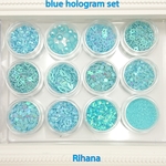 【新商品☆】light blue color hologram set☆