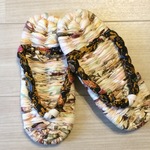 送料無料*26cm*布ぞうり*イエロー×ブラック系*