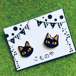 プチプラ 黒猫 ピアス