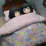 オビツ11向け猫型ダブルベッド*ベッドも布団も猫まみれ