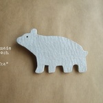 しろくまのブローチ  white　白くま　シロクマ