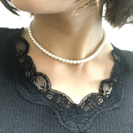 ショートパールネックレス