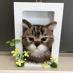 羊毛フェルト  壁掛けねこ  こトラ