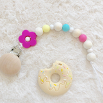 優しいむらさきいろ♡木のおしゃぶりホルダー 単品