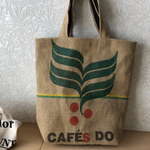 送料無料☆コーヒー生豆の麻袋リメイクバックビニール140