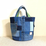 sowelu2015様専用 バケツ型bag(デニムパッチ) m207