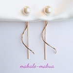 マグネットピアス  PEARL＆WAVE
