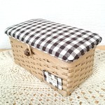 サニタリーBOX（クラフト×茶チェック×タグ）